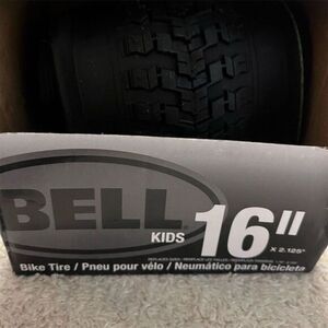 Bell Kids Bike‎ Tire 16" Knobby Tread Clincher for Mountain/Cruiser/BMX - Black